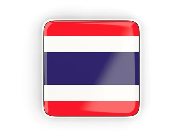 Vlag van thailand, vierkante pictogram — Stockfoto