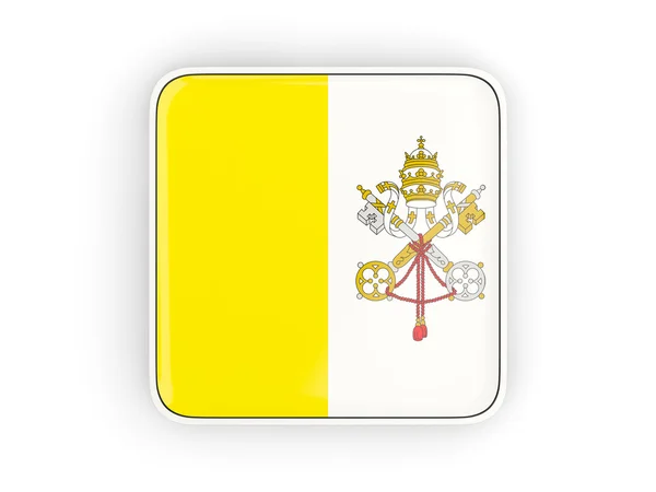 Vlag van Vaticaanstad, vierkante pictogram — Stockfoto