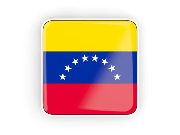 Bandera de venezuela, icono cuadrado — Foto de Stock