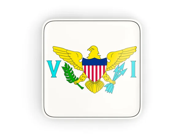 Flag of virgin islands us, square icon — Stock Photo, Image