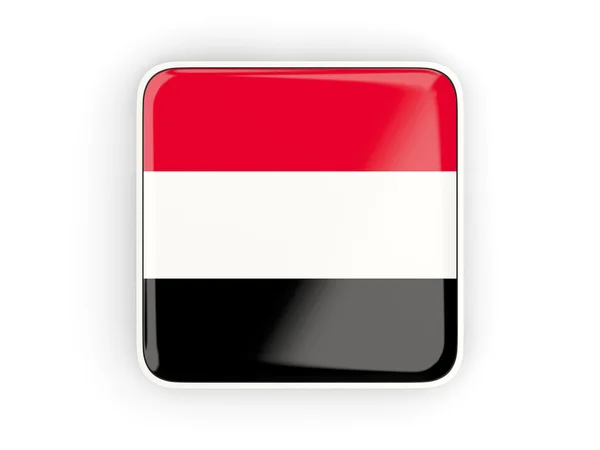 예멘, 사각형 아이콘의 국기 — 스톡 사진