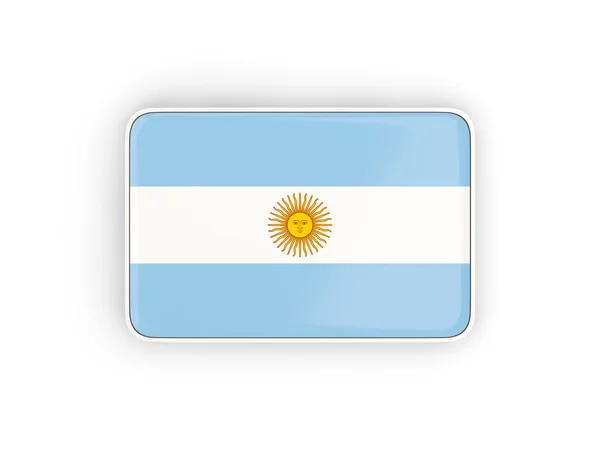 Bandera de Argentina, icono rectangular — Foto de Stock