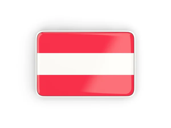 Bandera de austria, icono rectangular —  Fotos de Stock