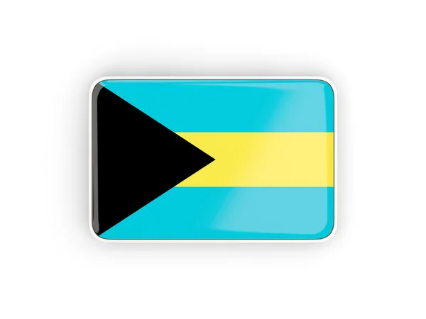 Drapeau des bahamas, icône rectangulaire — Photo