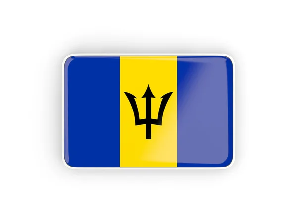 Barbados, dikdörtgen simgesini bayrağı — Stok fotoğraf