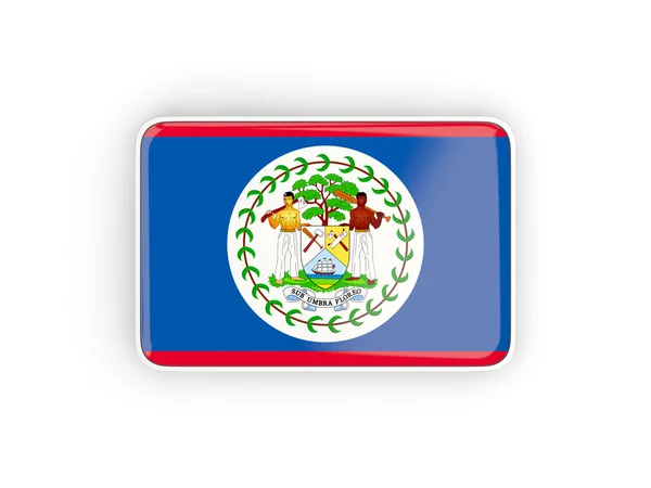 Bandeira de belize, ícone retangular — Fotografia de Stock