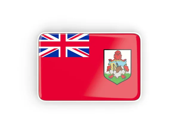 Bandeira das bermudas, ícone retangular — Fotografia de Stock