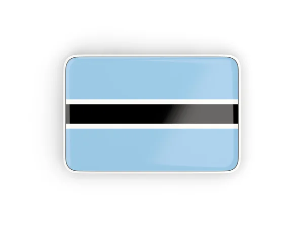 Bandeira de botswana, ícone retangular — Fotografia de Stock