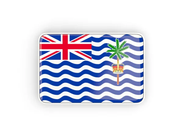 Drapeau du territoire britannique de l'océan Indien, icône rectangulaire — Photo