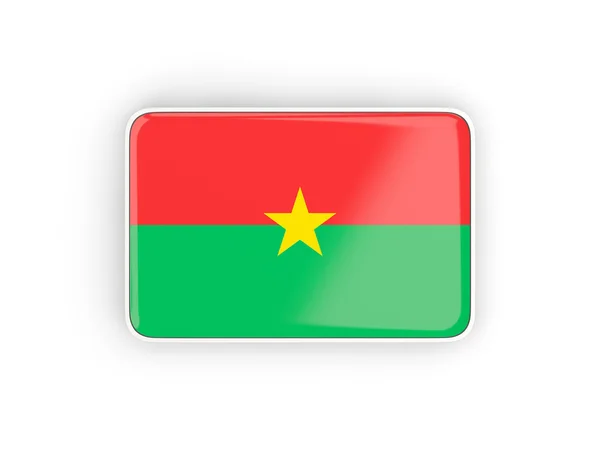 Vlag van burkina faso, rechthoekig pictogram — Stockfoto