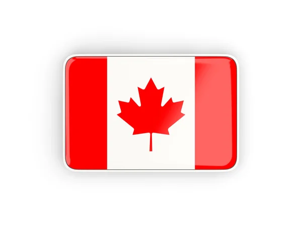 Bandera de canada, icono rectangular —  Fotos de Stock