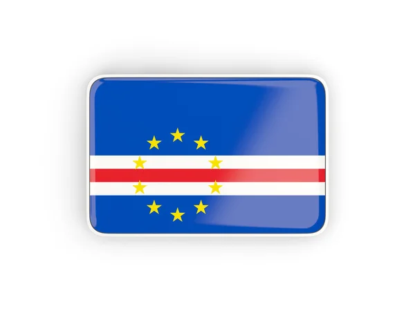 Bandeira de cabo verde, ícone retangular — Fotografia de Stock