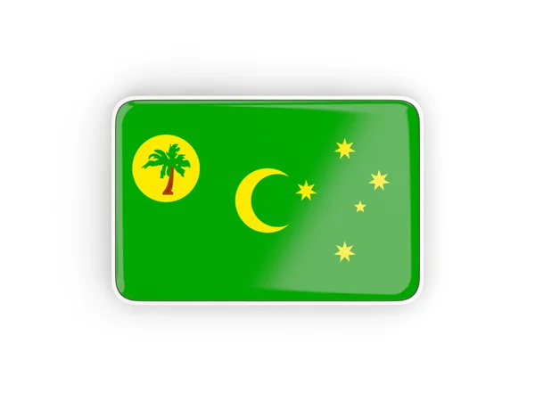 Flag of cocos islands, rectangular icon — Stock Photo, Image