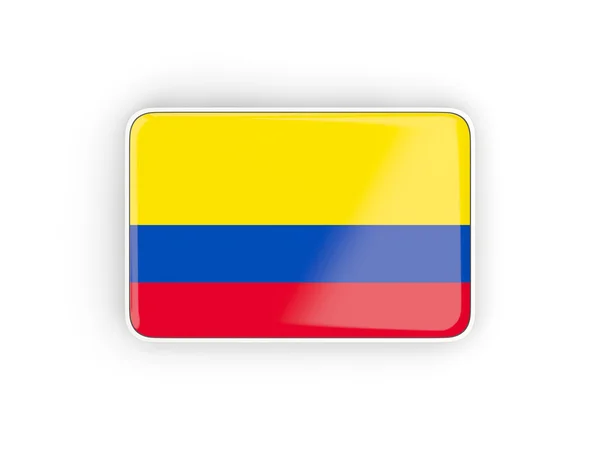 Flag of colombia, rectangular icon — Stock Photo, Image