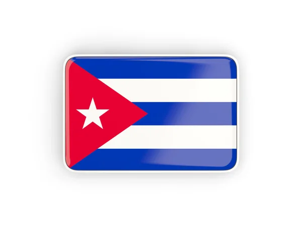 Flag of cuba, rectangular icon — Stock Photo, Image