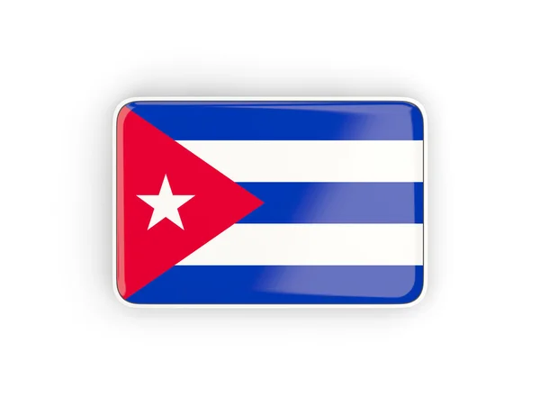 Drapeau de cuba, icône rectangulaire — Photo