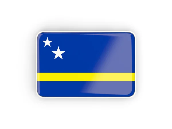 Bandera de curacao, icono rectangular —  Fotos de Stock