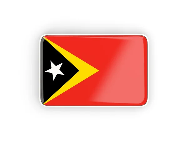 Flaga Timoru Wschodniego, prostokątne ikona — Zdjęcie stockowe