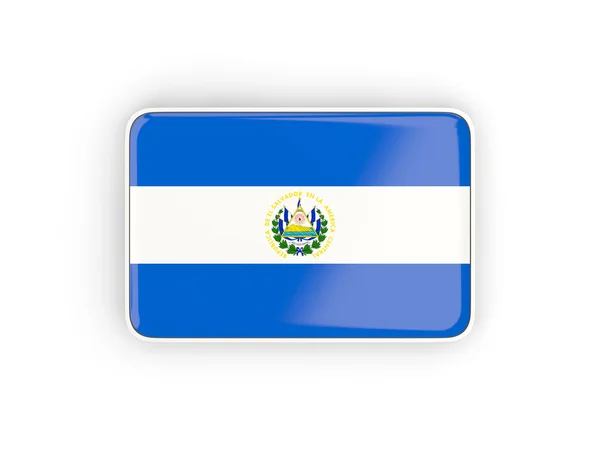 Bandeira de el salvador, ícone retangular — Fotografia de Stock