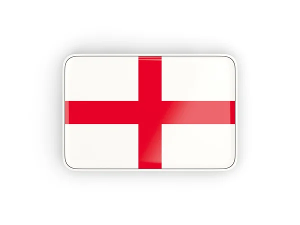 Vlajka Anglie, obdélníkové ikonu — Stock fotografie