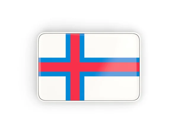 Flag of faroe islands, rectangular icon — Stock Photo, Image