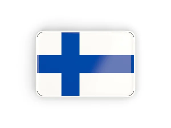 Flag of finland, rectangular icon — Stock Photo, Image