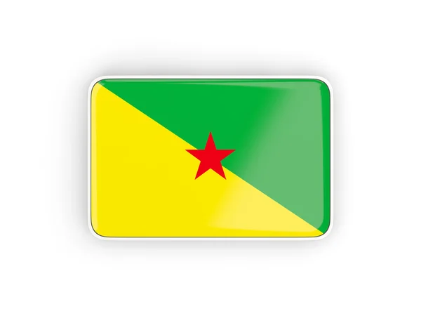 Flagga av Franska Guyana, rektangulär ikon — Stockfoto