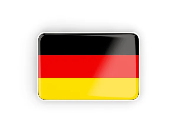 Bandera de Alemania, icono rectangular —  Fotos de Stock