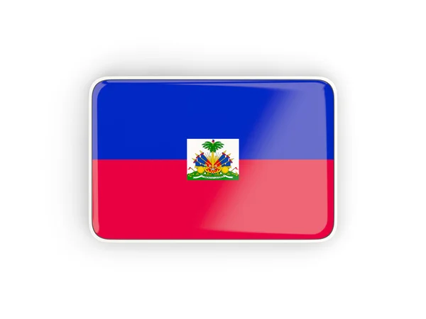 Flag of haiti, rectangular icon — Stock Photo, Image