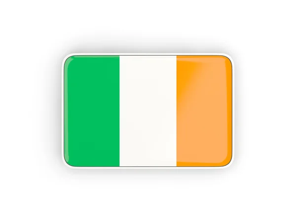 Vlajka Irska, obdélníkové ikonu — Stock fotografie