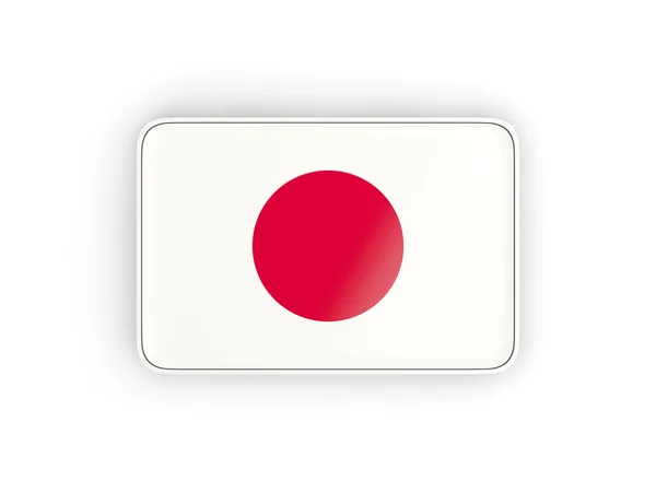 日本、長方形アイコンのフラグ — ストック写真