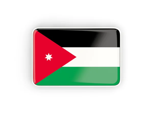 Bandera de Jordania, icono rectangular — Foto de Stock