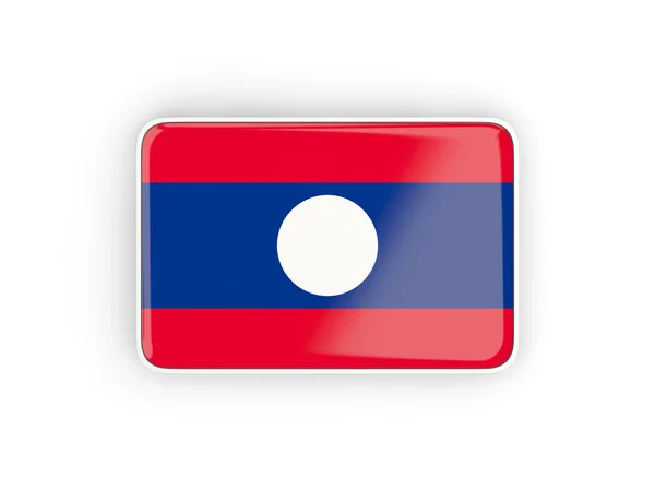 Drapeau des laos, icône rectangulaire — Photo