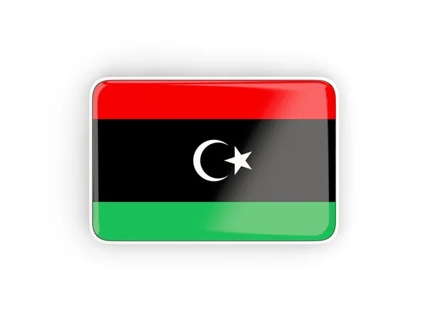 Bandiera di libya, icona rettangolare — Foto Stock