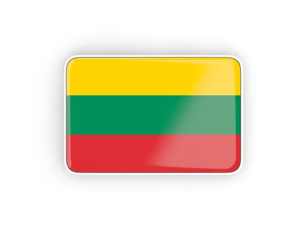 Bandeira de lithuania, ícone retangular — Fotografia de Stock