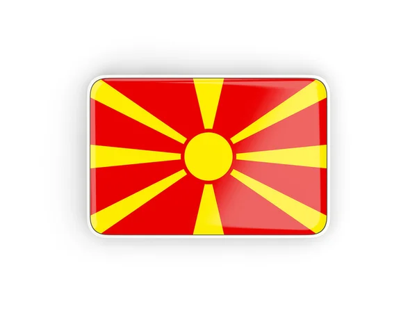 Macedónia, téglalap alakú ikon zászlaja — Stock Fotó