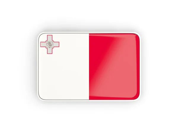 Flagga av malta, rektangulär ikon — Stockfoto