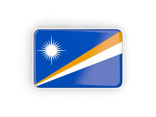 Флаг Маршалловых островов, прямоугольная икона — стоковое фото