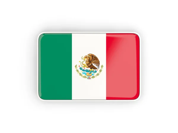 国旗的墨西哥，矩形图标 — 图库照片