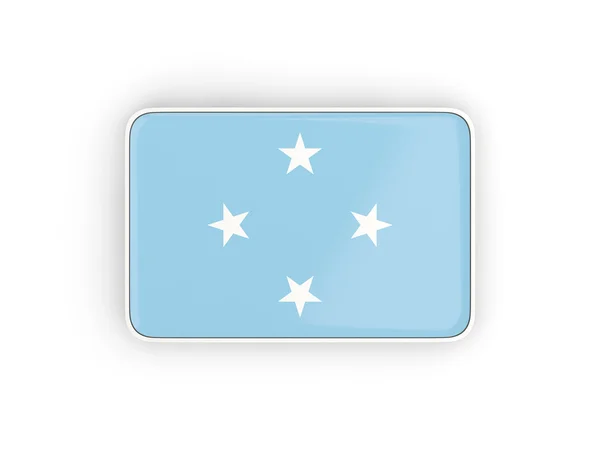 Flagga av Mikronesien, rektangulär ikon — Stockfoto