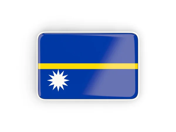 Bandera de nauru, icono rectangular —  Fotos de Stock