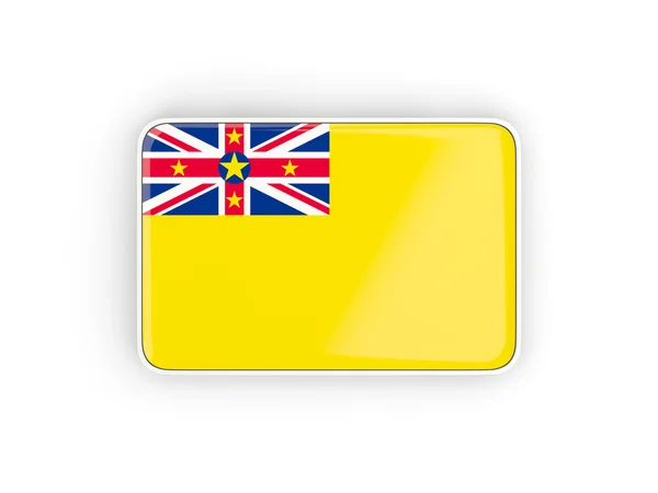 Флаг ниуэ, прямоугольная иконка — стоковое фото
