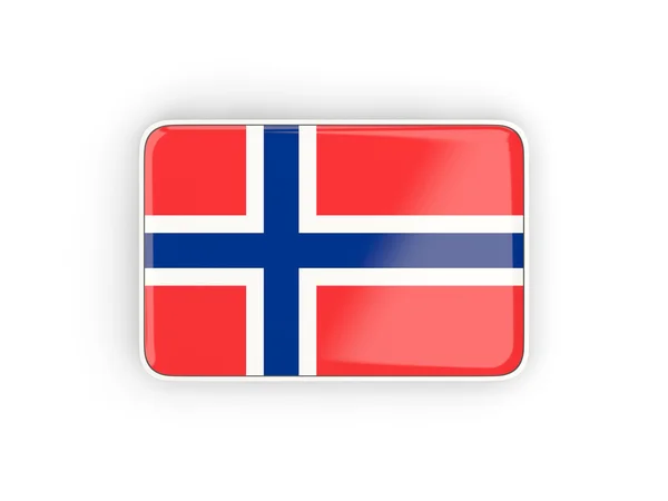 Bandera de norway, icono rectangular —  Fotos de Stock