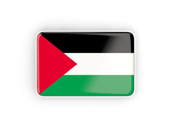 Bandera de territorio palestino, icono rectangular —  Fotos de Stock