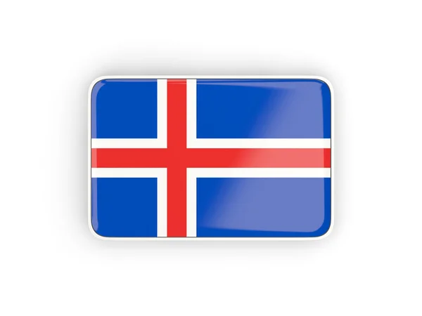 Bandera de iceland, icono rectangular — Foto de Stock