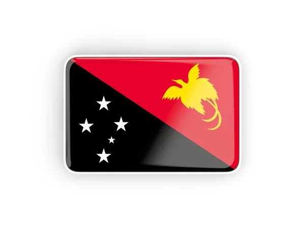 Flag of papua new guinea, rectangular icon — Stock Photo, Image