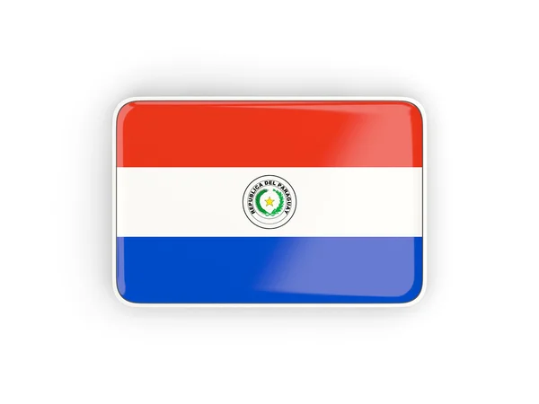 Flag of paraguay, rectangular icon — Stock Photo, Image