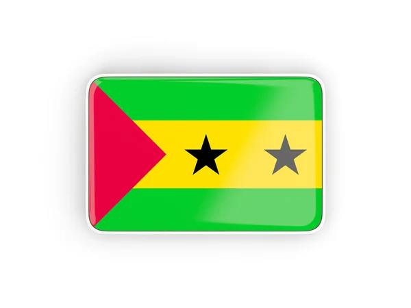 Drapeau de sao tome et principe, icône rectangulaire — Photo