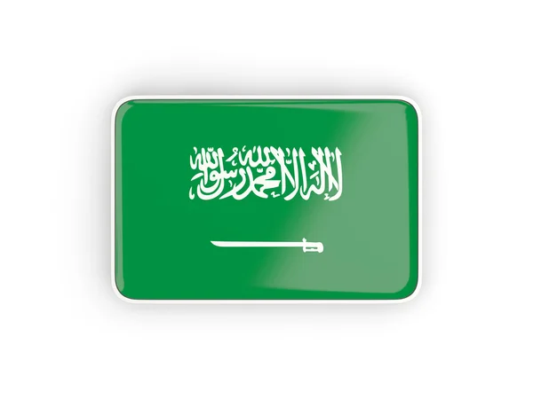 Flag of saudi arabia, rectangular icon — Stock Photo, Image