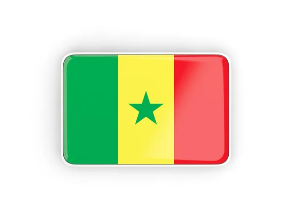 Flag of senegal, rectangular icon — Stock Photo, Image